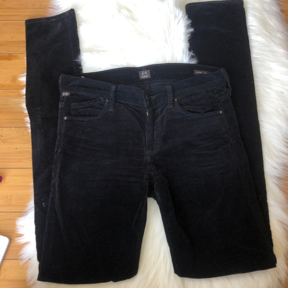 Citizens Of Humanity Pants - Citizens of Humanity Black Velvet Avedon Pants